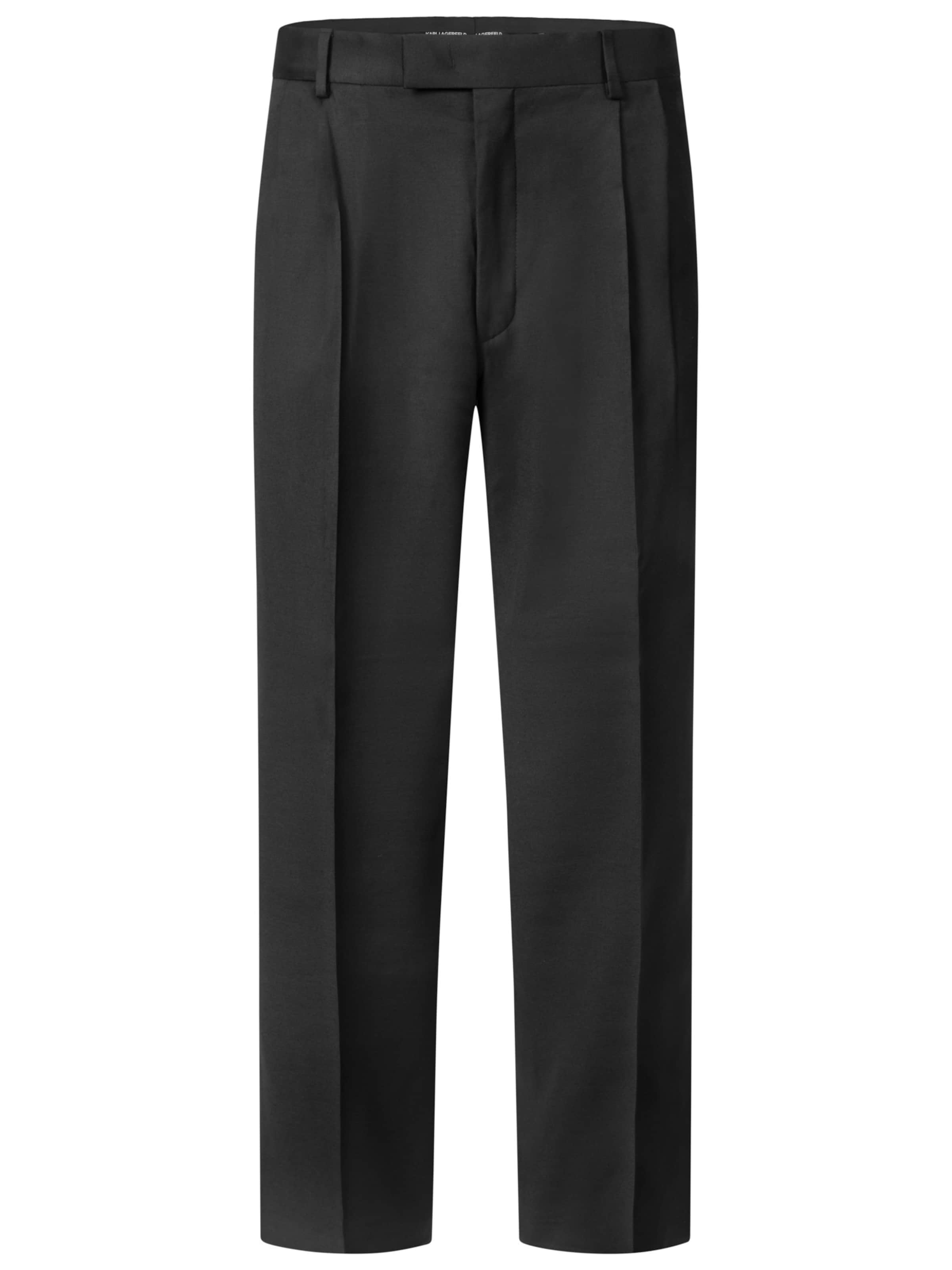 Karl Lagerfeld - regular Pantalón en negro: frente