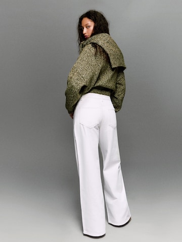 Wide leg Jeans de la Bershka pe bej