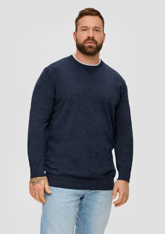 s.Oliver Men Big Sizes Pullover in Blau: Vorderseite