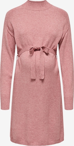 Only Maternity Knitted dress 'LEVA' in Red: front