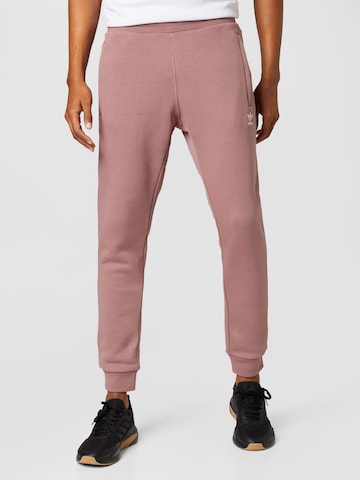 ADIDAS ORIGINALS Zwężany krój Spodnie 'Adicolor Essentials Trefoil' w kolorze różowy: przód