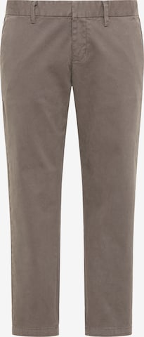 Coupe slim Pantalon chino DreiMaster Vintage en marron : devant