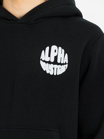 ALPHA INDUSTRIES Sweatshirt 'Logo BP' in Black