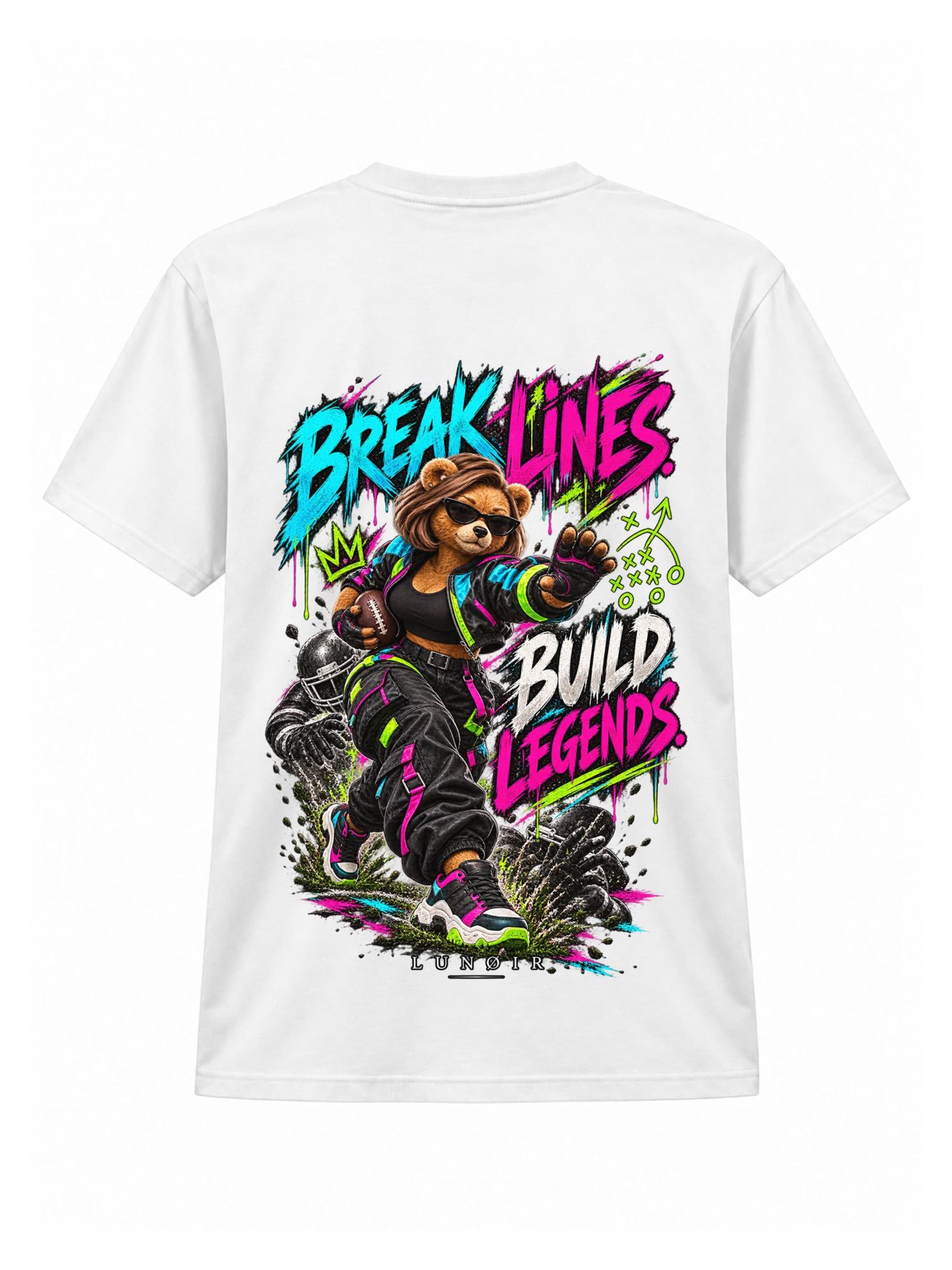 LUNØIR Studio Shirt 'BOSS Femme Football Line Breaker' in White: front