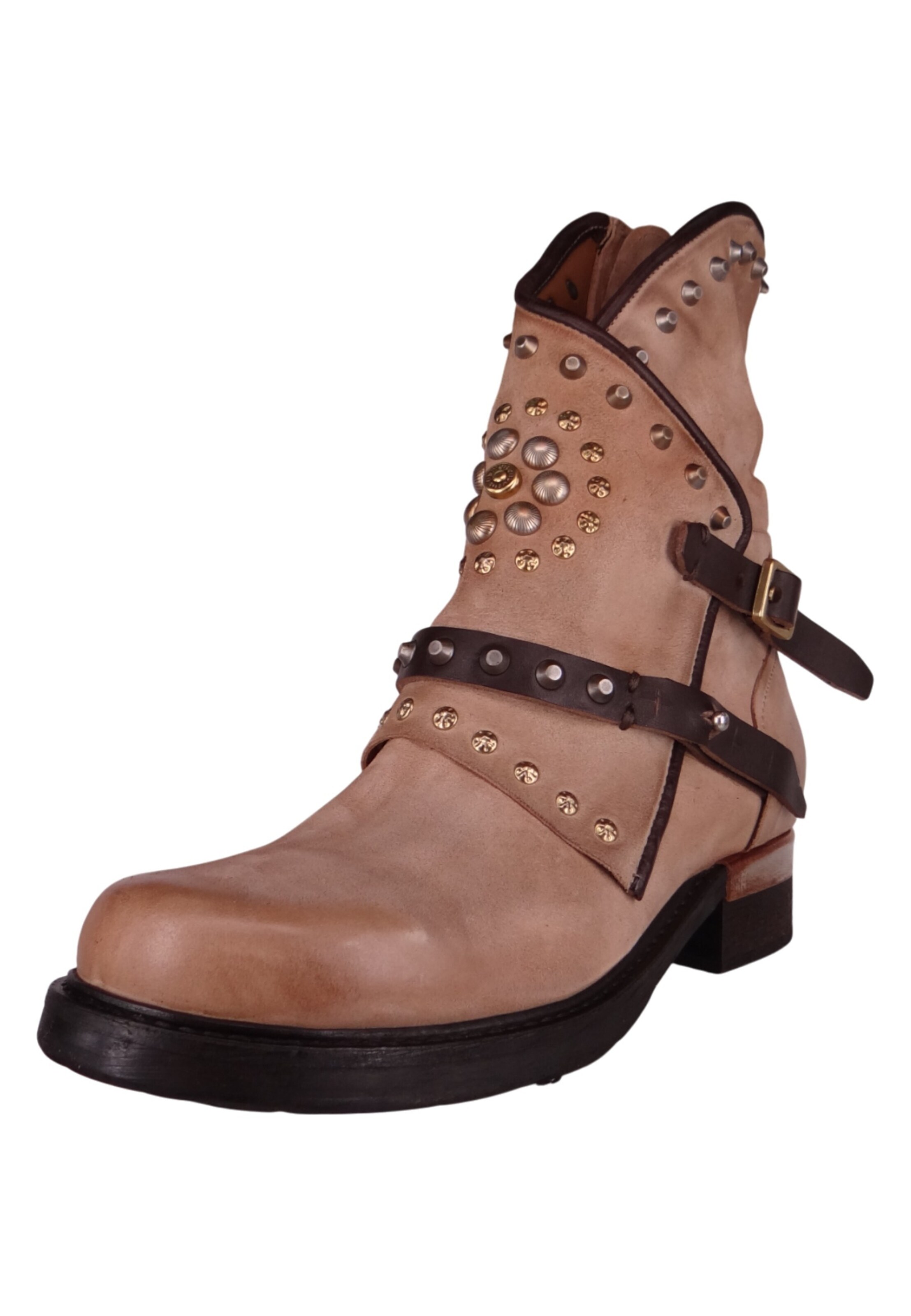 A.S.98 Enkellaarsjes 'ARCHE' in Bruin: voorkant