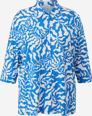 s.Oliver Blouse in Blauw: voorkant