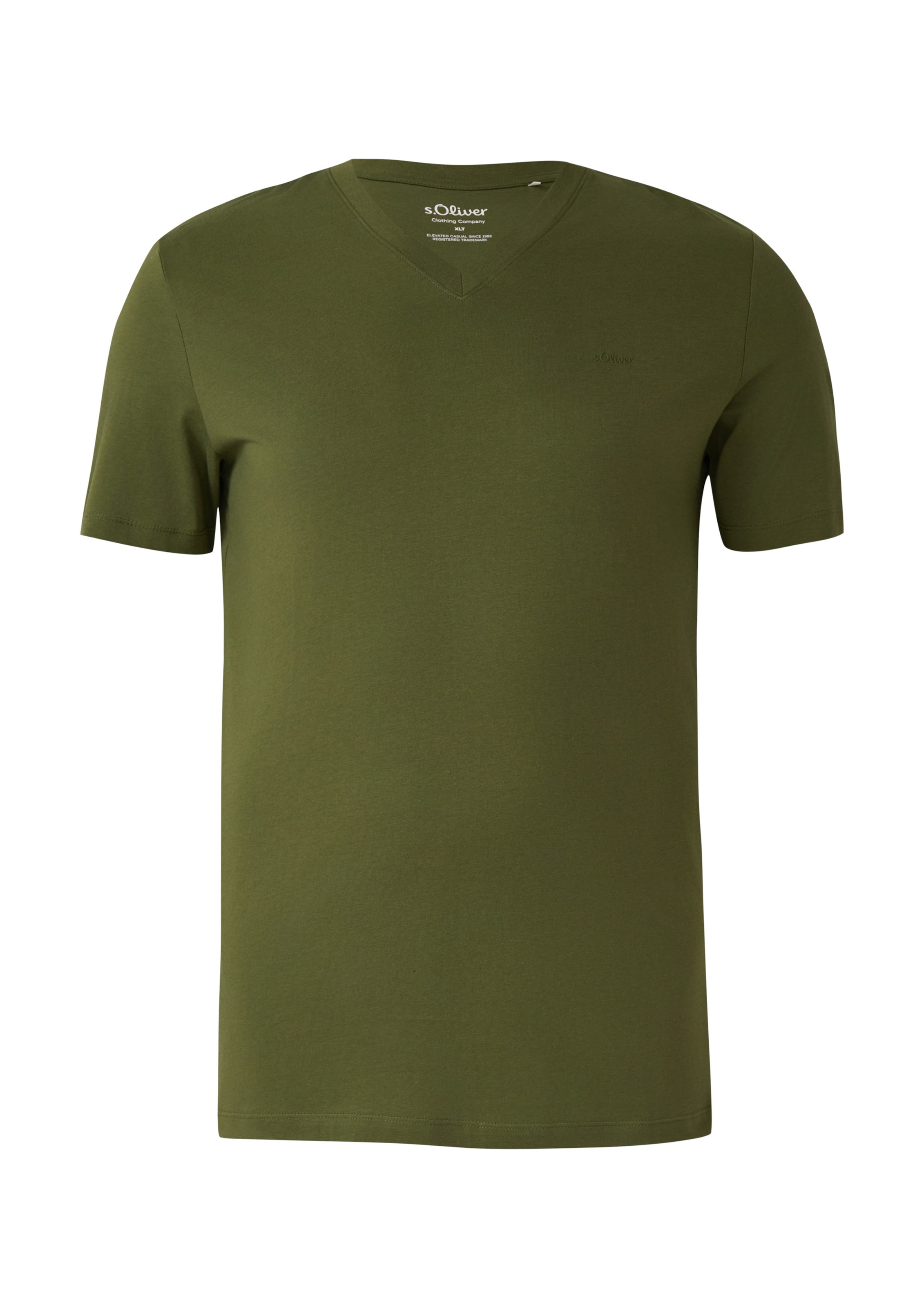 s.Oliver Men Big Sizes Shirt in Green: front