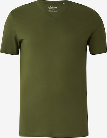 s.Oliver Men Big Sizes Shirt in Green: front