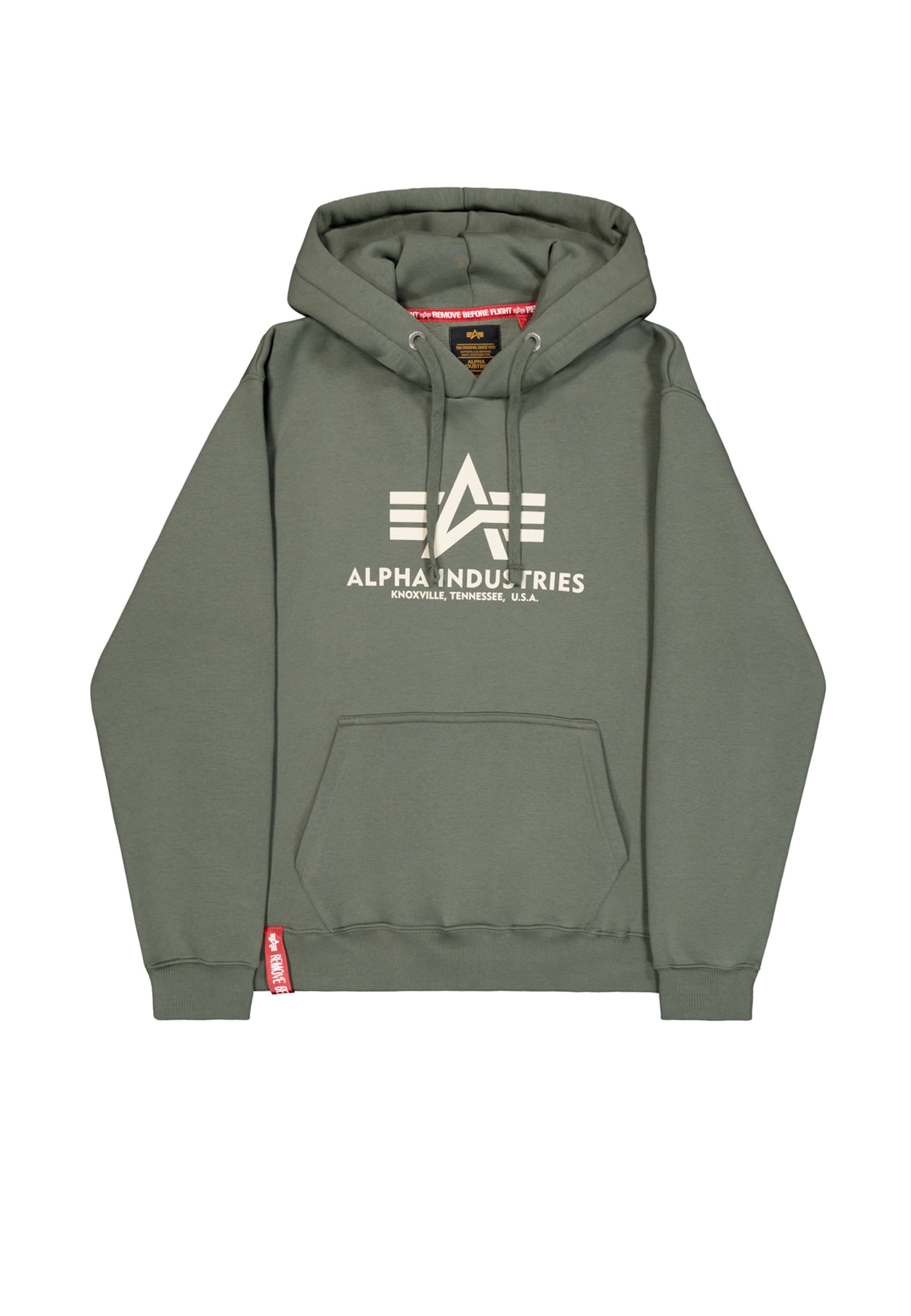ALPHA INDUSTRIES Свитшот в Зеленый: спереди
