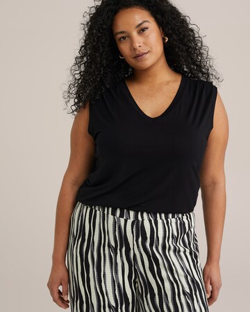 WE Fashion Top | črna barva: sprednja stran