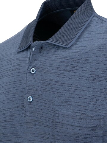 Cizgi Triko Shirt‌‌‌‌‌‌ in Blau