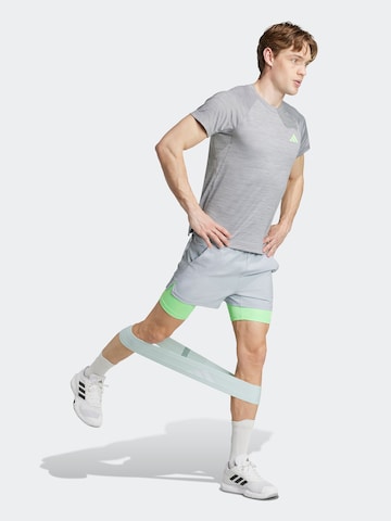 T-Shirt fonctionnel 'GYM+' ADIDAS PERFORMANCE en gris : devant