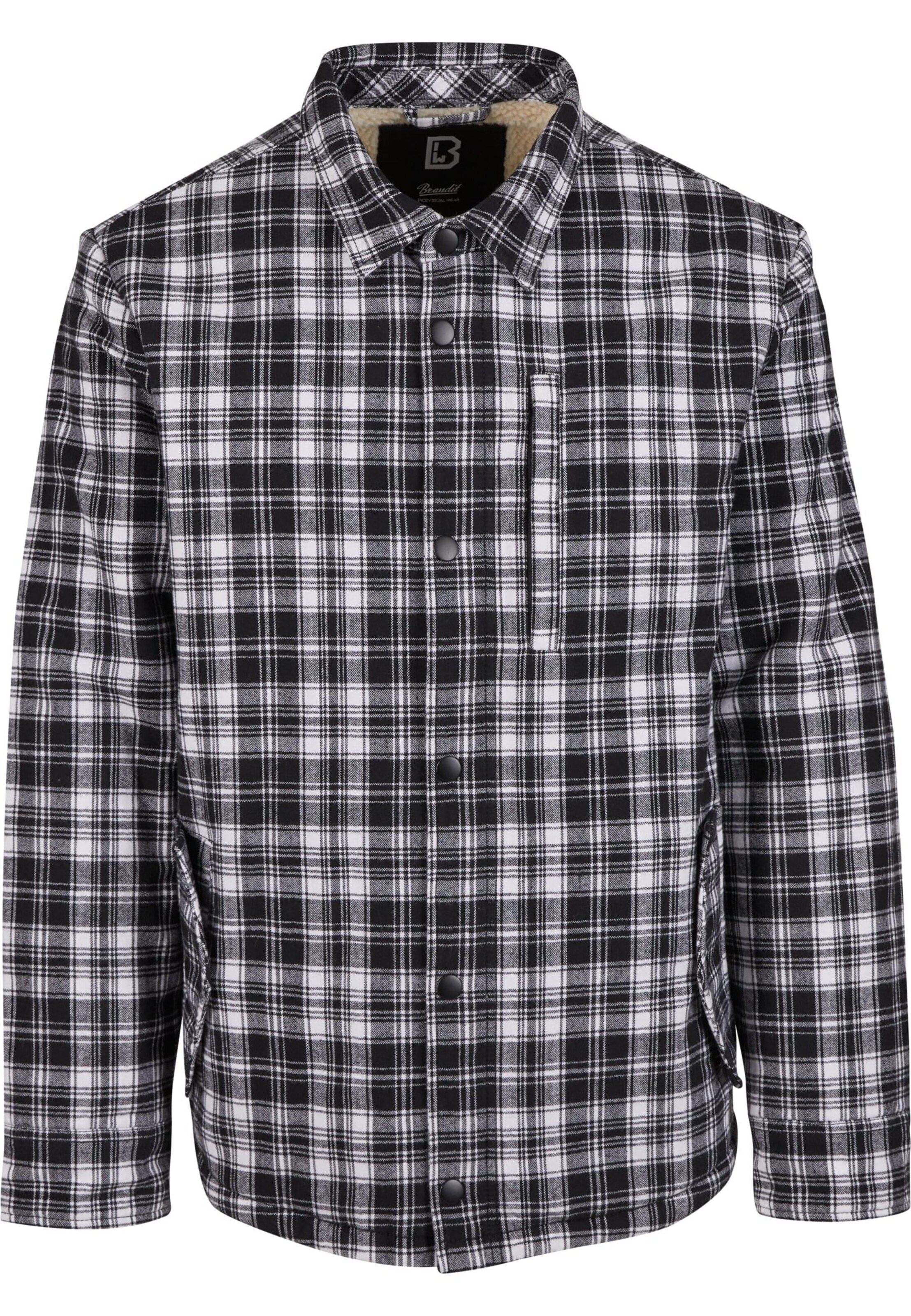 Brandit Regular fit Prehodna jakna 'Sherpa' | bela barva: sprednja stran