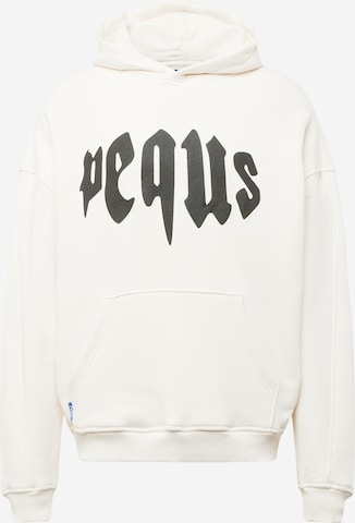 Sweat-shirt Pequs en blanc : devant