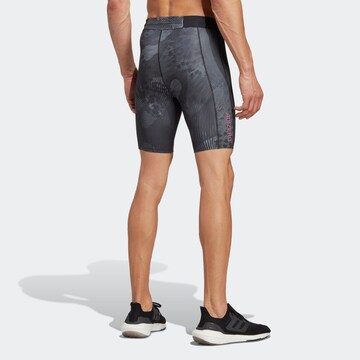 ADIDAS PERFORMANCE Skinny Sportbroek 'Adizero Saturday' in Zwart