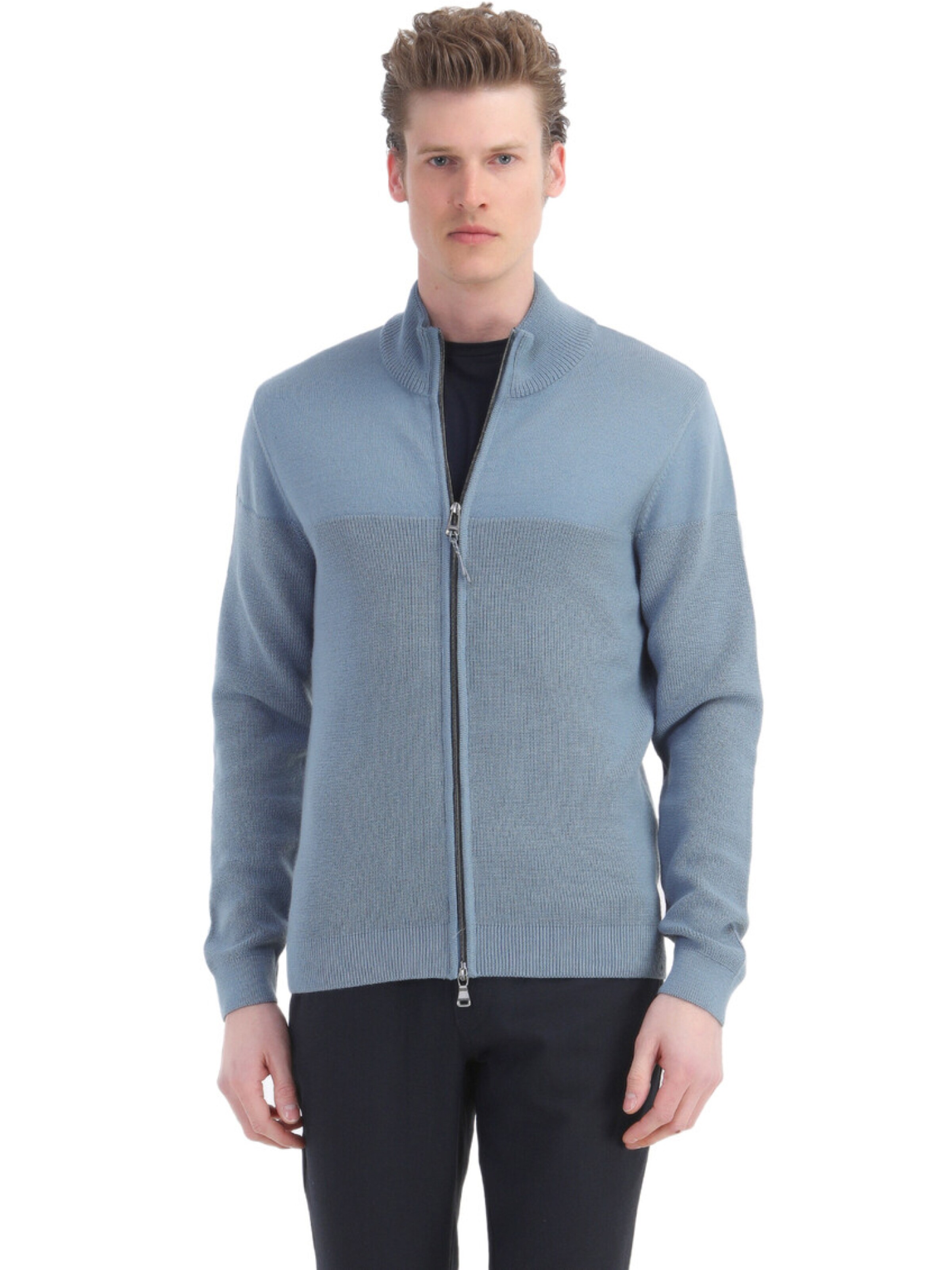 Vestes en maille Ramsey en bleu : devant