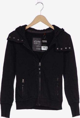 ESPRIT Sweatshirt & Zip-Up Hoodie in XS in Black: front