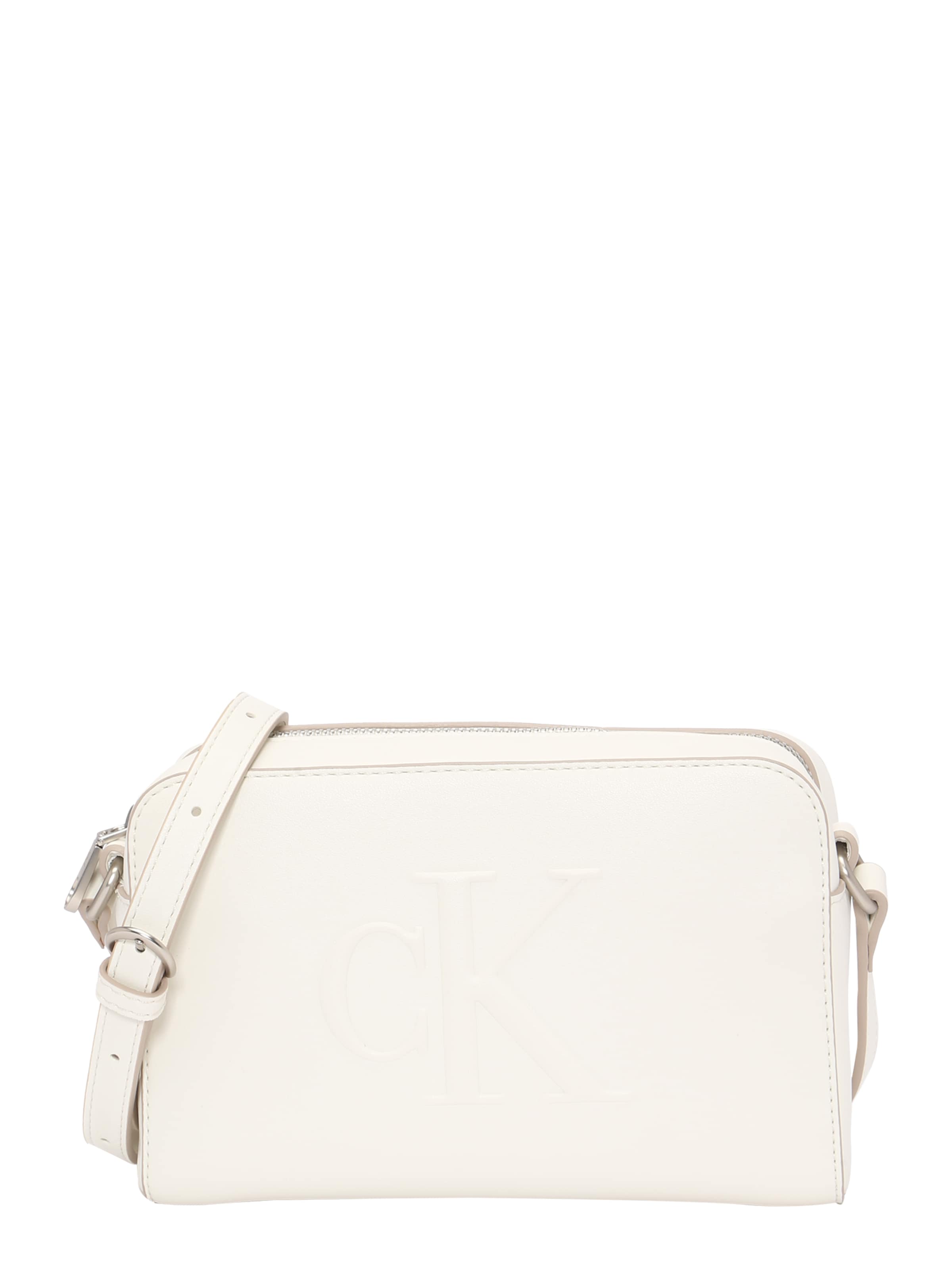 Calvin Klein Schoudertas in Wit: voorkant