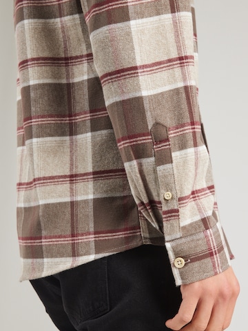 Lindbergh Regular fit Overhemd in Beige