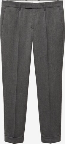 MANGO MAN Pleat-Front Pants 'Marius' in Grey: front