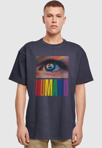 T-Shirt 'Human Rainbow' Merchcode en bleu : devant