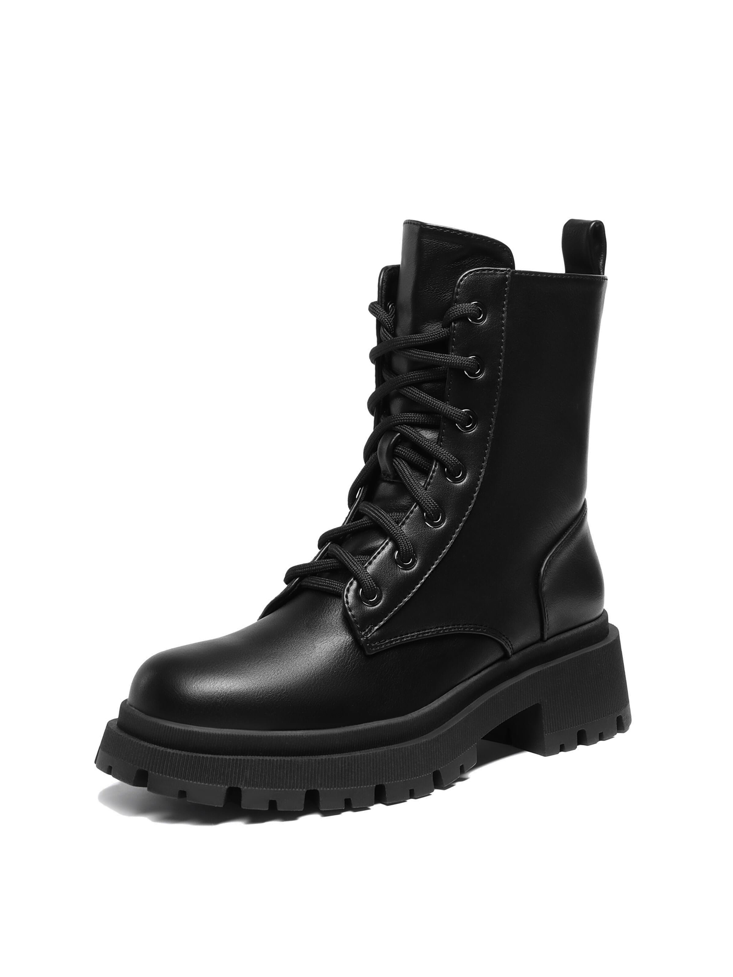 Bottines à lacets Dream Pairs en noir : devant