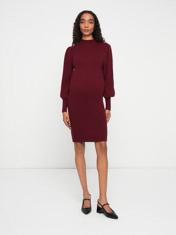 Only Maternity Трикотажное платье 'OLMKatia' в Красный: спереди