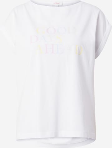 s.Oliver Shirt in Wit: voorkant