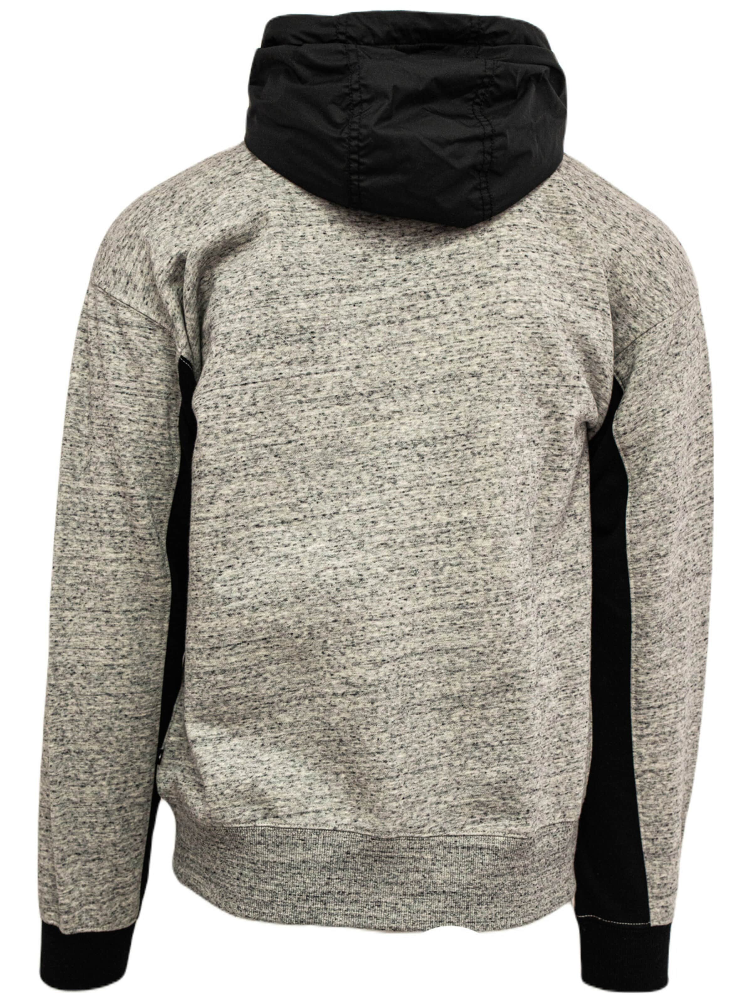 CONVERSE Sweatvest 'Converse Mixed Media Full-Zip Hoodie' in Grijs