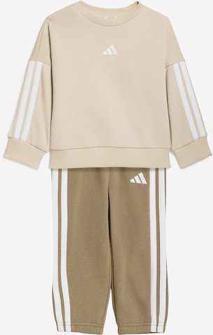 Costum de trening 'Essentials' de la ADIDAS SPORTSWEAR pe bej: față