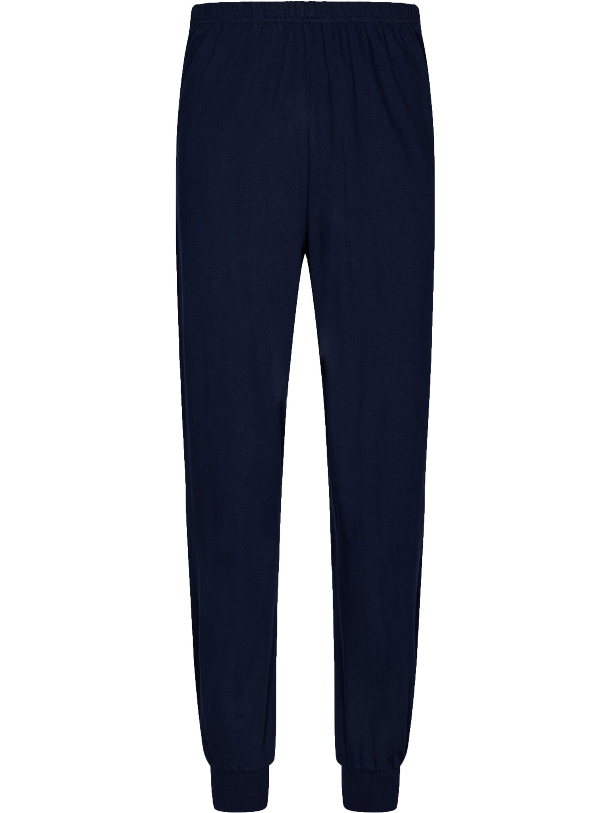 Pastunette Pyjama lang 'Blue Draft' in Blauw