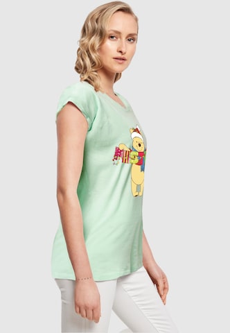 ABSOLUTE CULT Shirt 'Winnie The Pooh - Festive' in Groen