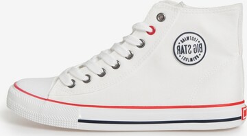 Sneaker alta di BIG STAR in bianco: frontale