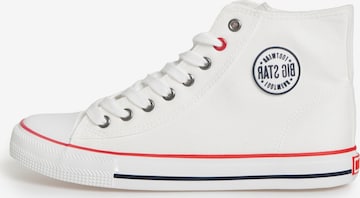 BIG STAR High-Top Sneakers in White: front