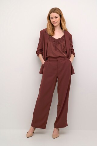 Cream Wide Leg Bukser 'Cocamia' i brun
