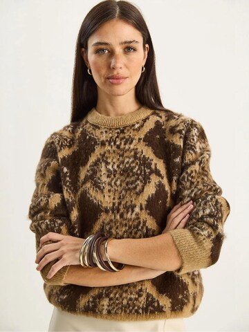 Pullover di Bianco Lucci in marrone: frontale