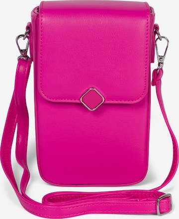 styleBREAKER Umhängetasche 'Box Bag Umhängetasche Uni' in Pink: Vorderseite