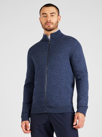 BOSS Gebreid vest 'Mentolo' in Blauw: voorkant