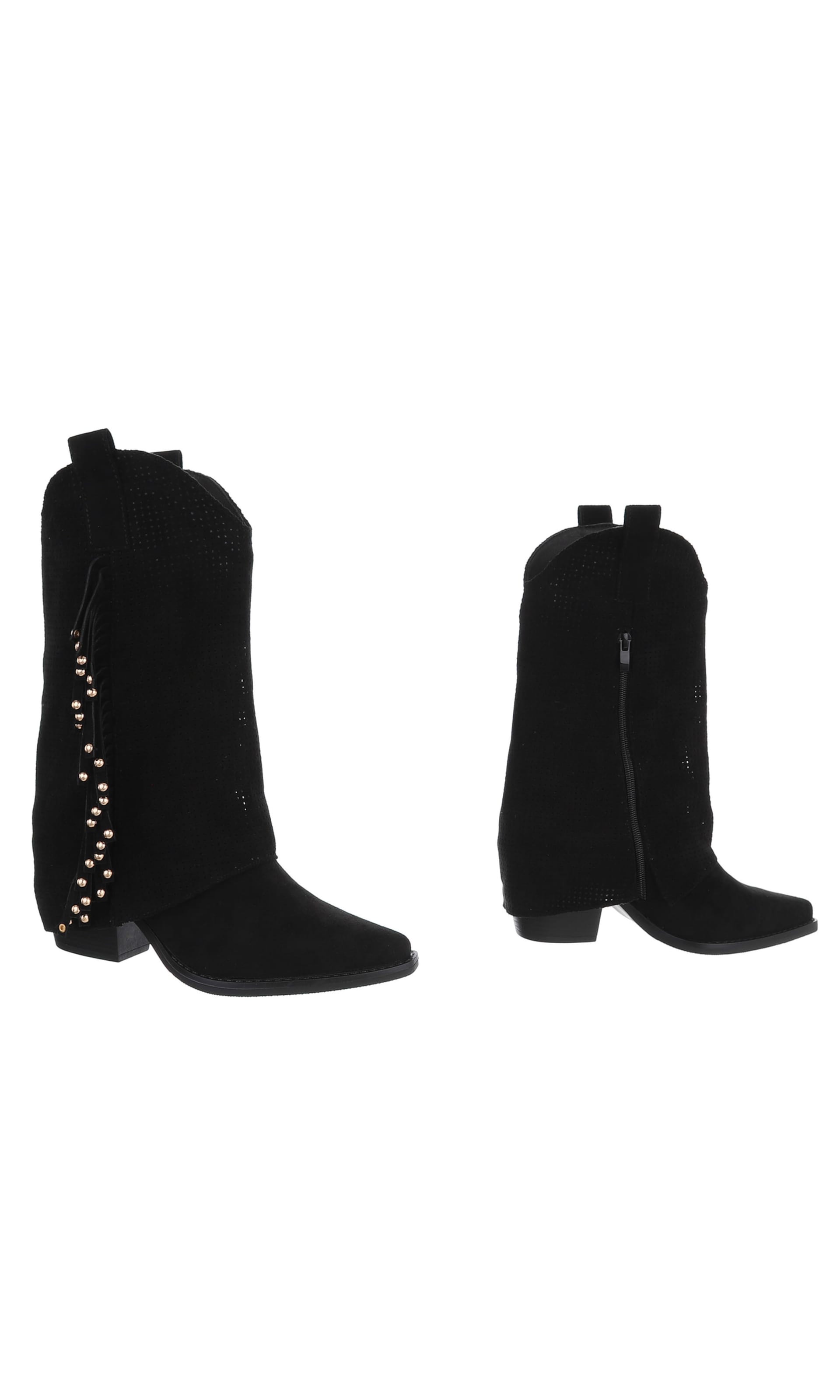 Ital-Design Cowboystiefel in Schwarz