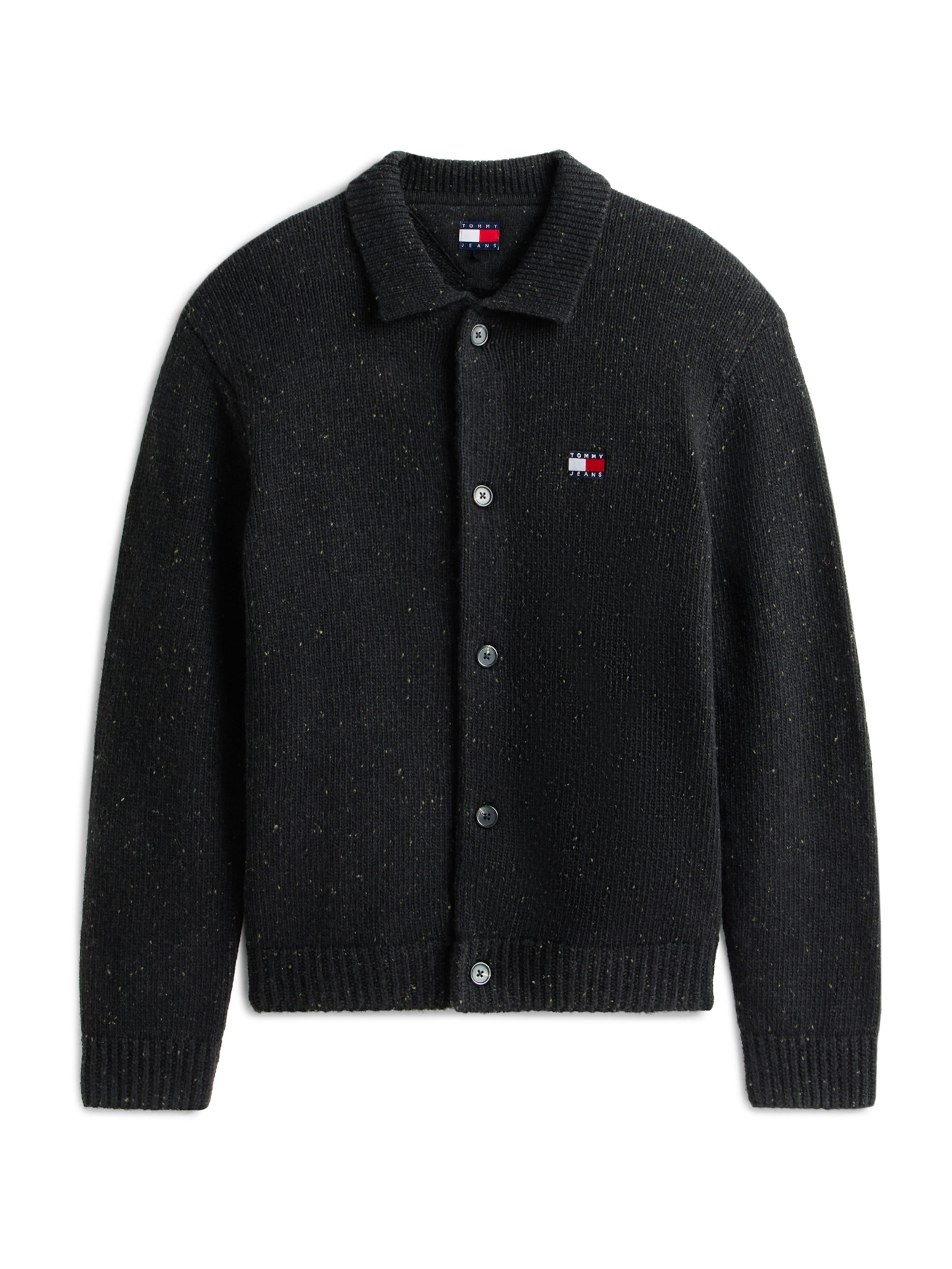 Tommy Jeans - Casaco de malha em preto: frente