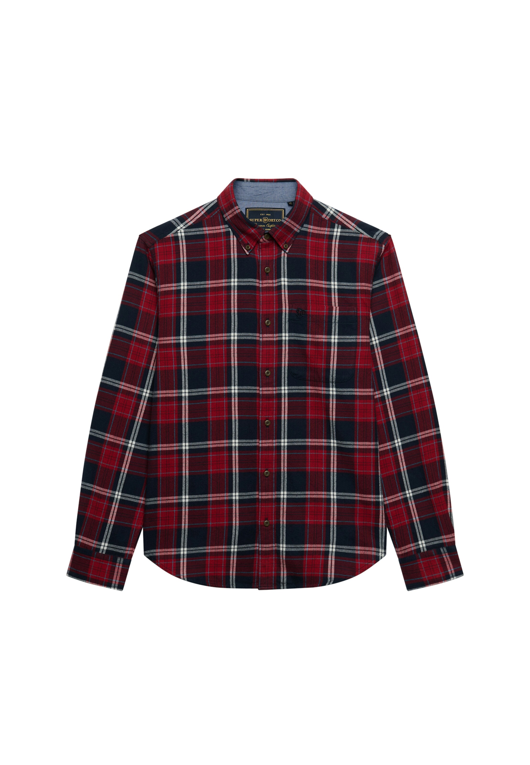 Superdry & Co Button Up Shirt in Blue: front