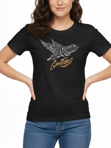 MAKAYA Shirt 'Zündkerze'‌‌‌‌ in Schwarz