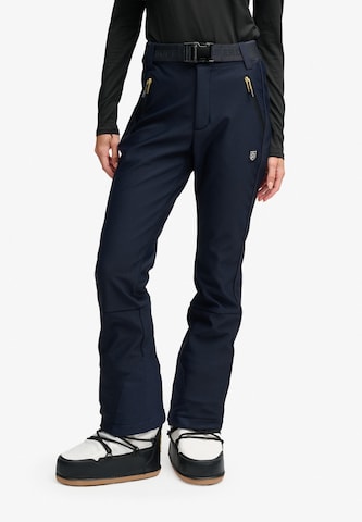 Coupe slim Pantalon de sport 'Luxe' Superdry & Co en bleu : devant