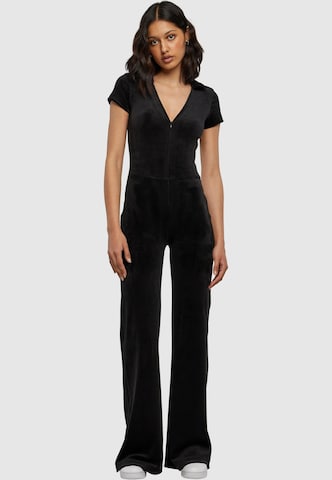 Urban Classics Jumpsuit in Zwart: voorkant