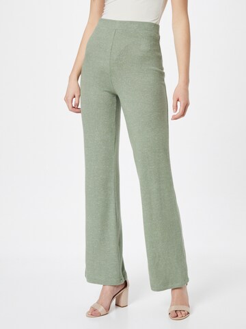 ABOUT YOU Flared Trousers 'Lisey' in Green: front