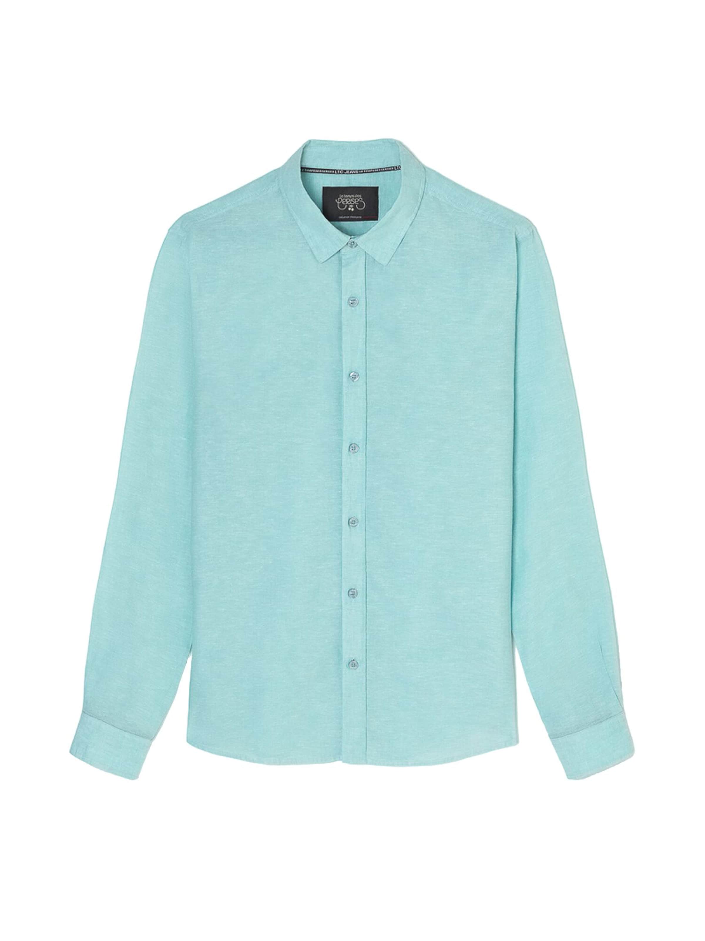 Coupe regular Chemise 'Rodes' Le Temps Des Cerises en bleu : devant