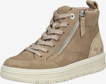 Baskets hautes Paul Green en beige : devant