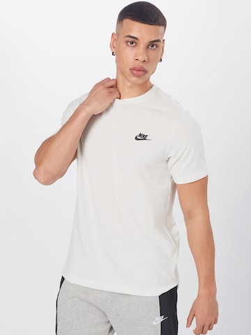 Nike Sportswear Regular fit Shirt 'Club' in Beige: voorkant