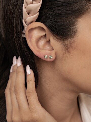 Hey Happiness Ohrringe 'Green Daisy' in Gold
