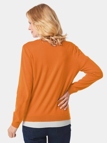 Goldner Strickjacke in Orange